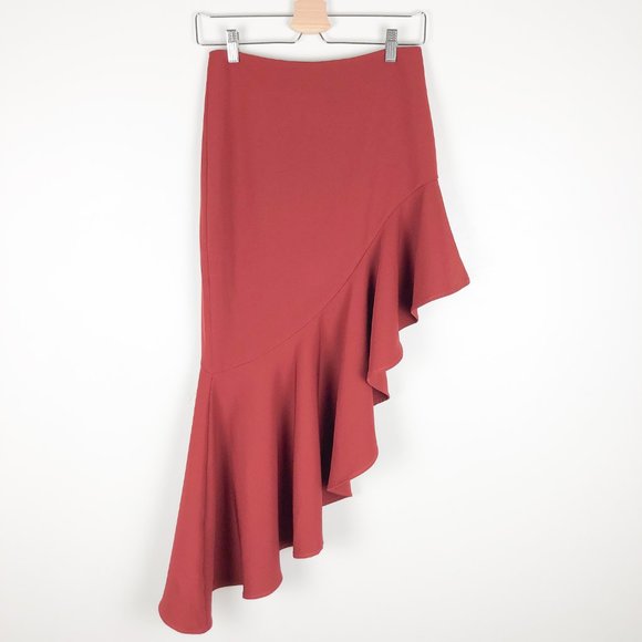 Style Stalker Ayden Skirt Rust Red Orange Sz XS - Picture 2 of 8